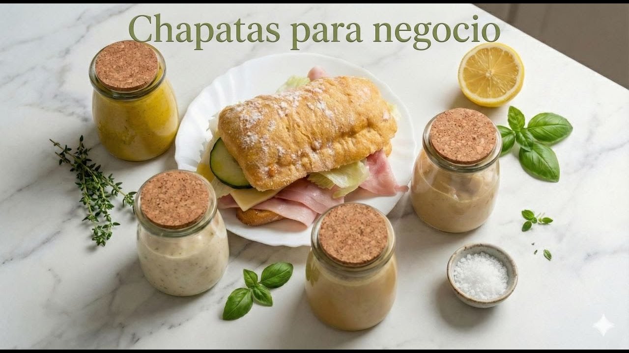 Estreno de cursos en línea: Chapatas para Negocio + Vinagretas, Salsas y Aderezos