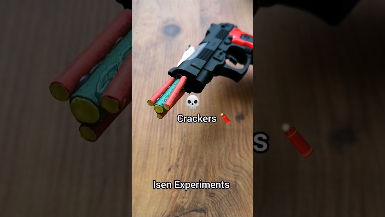 Normal Airsoft BBs Gun VS This Crackers Toy Gun #experiment #firecrackers #fireworks #crackers