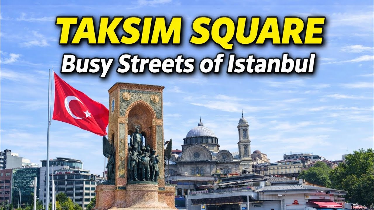 Taksim Square Walking Tour | Istanbul 🇹🇷 Turkey 