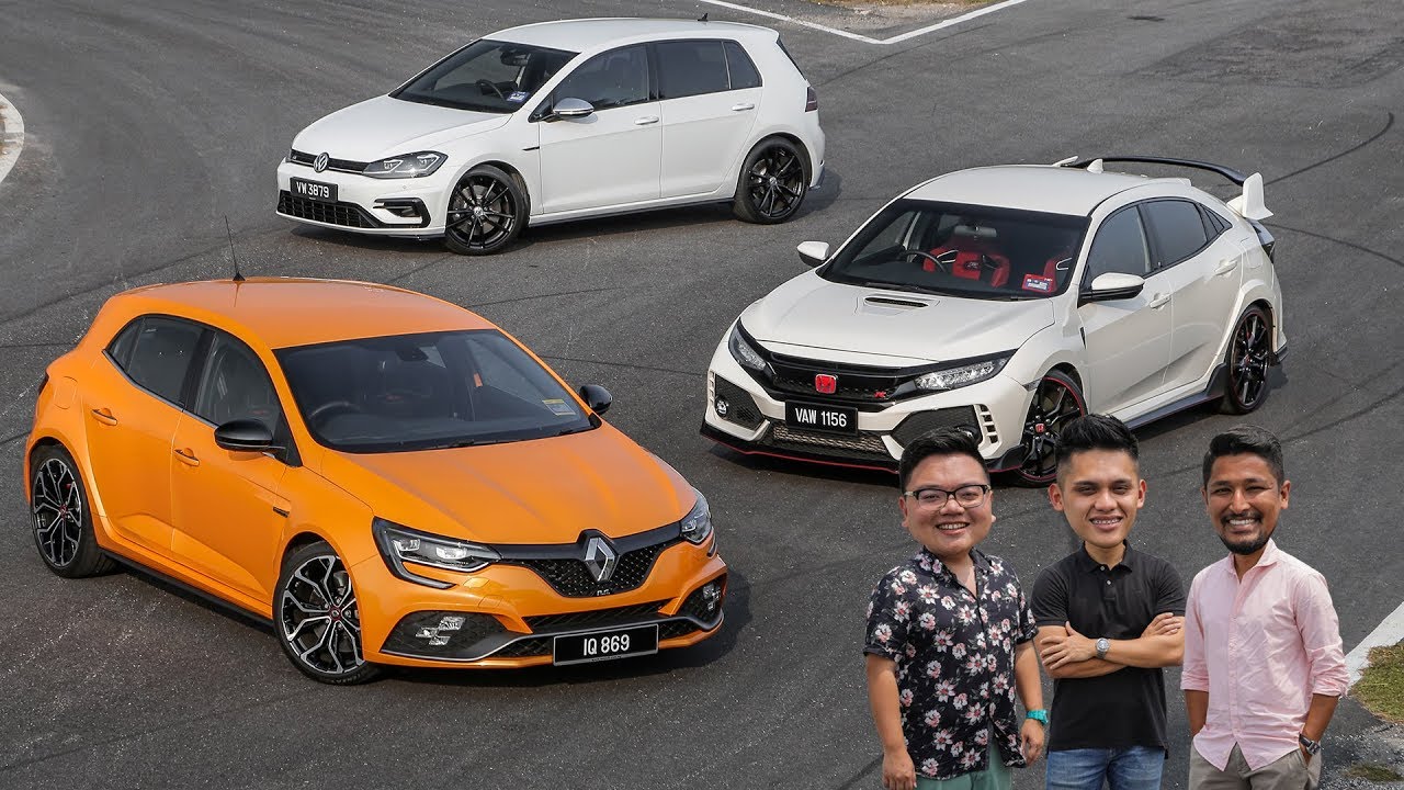 DRIVEN 2019: Honda Civic Type R vs Renault Megane RS vs Volkswagen Golf R Malaysian review