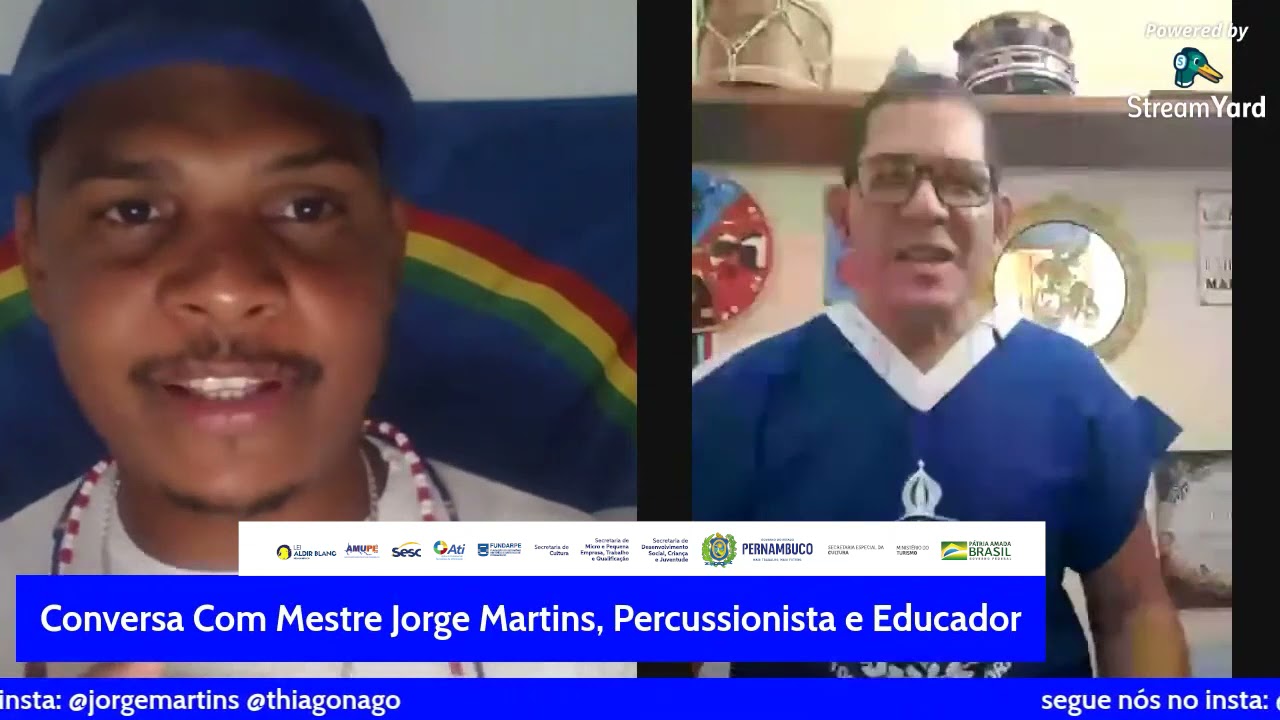 Nações ao vivo - Convidado: Mestre Jorge Martins, percussionista e educador.