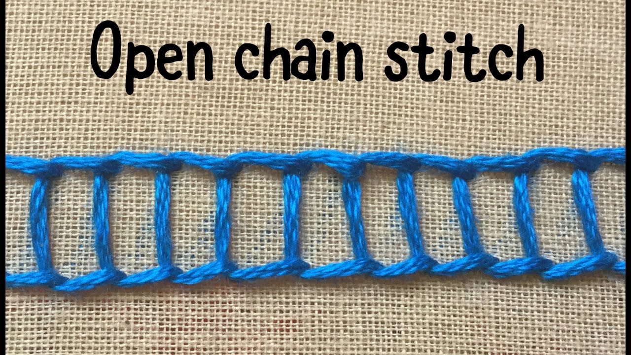 Open chain stitch | Hand embroidery for beginners | Basic embroidery stitches