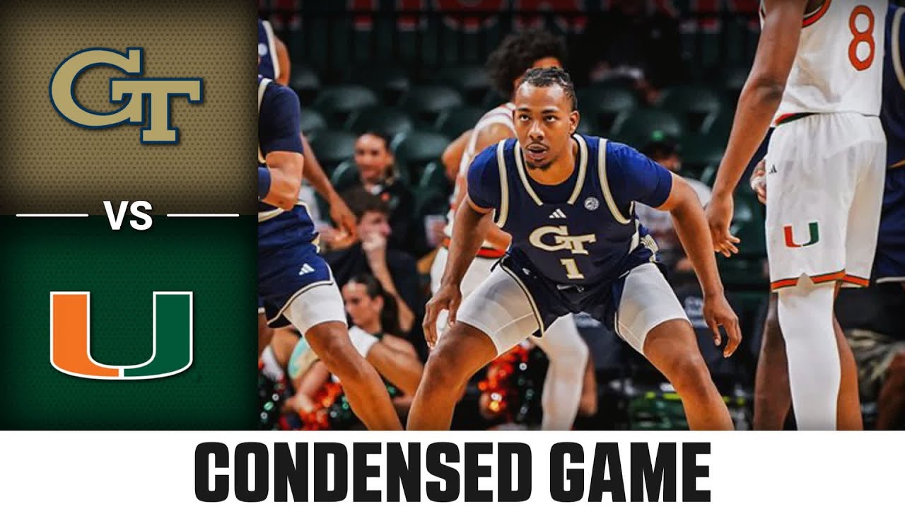 Georgia Tech vs. Miami Condensed Game | 2025-26 ACC Men's Basketball