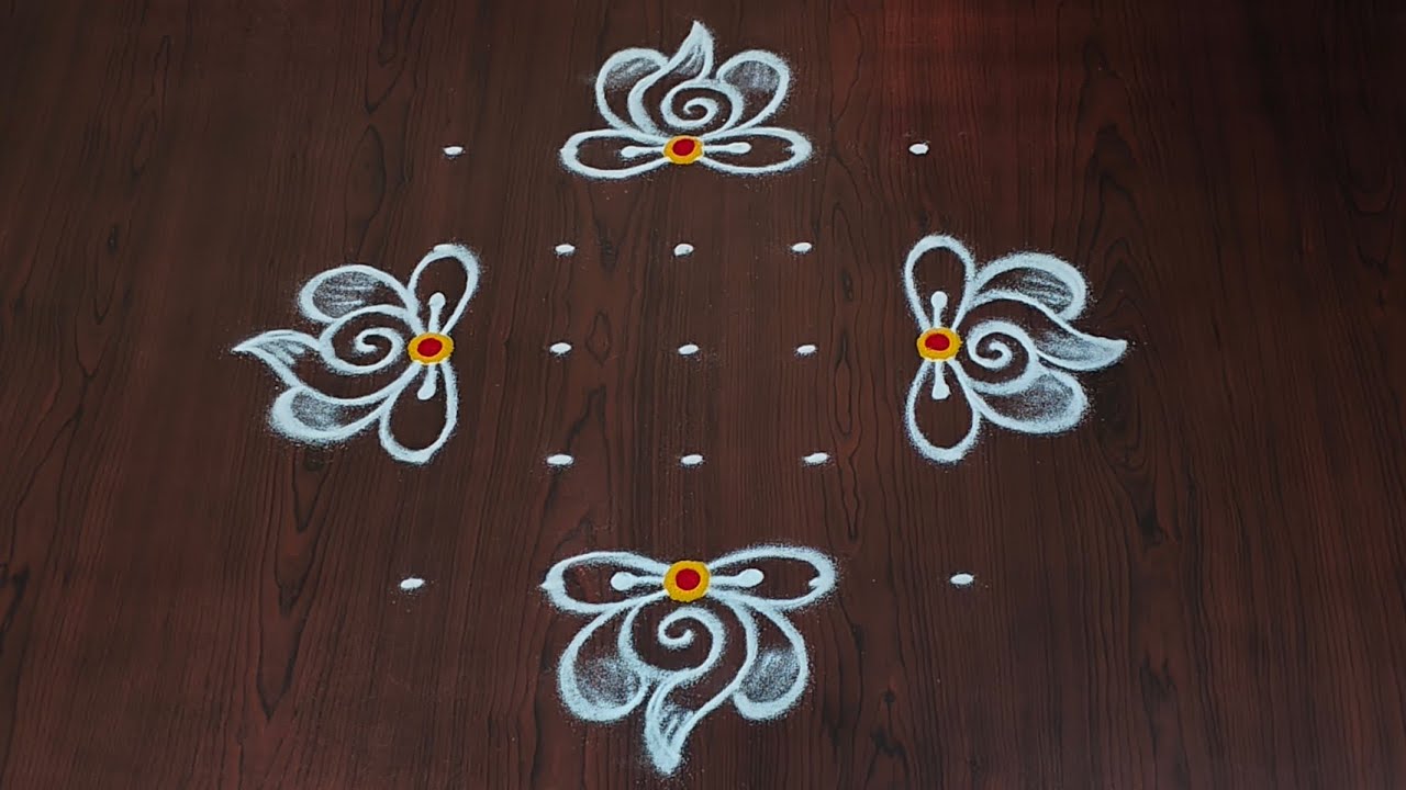 5×5dots easy rangoli|daily muggulu|thipkyanchi,festival rangoli|traditional rangoli#Rang kaa Rangoli