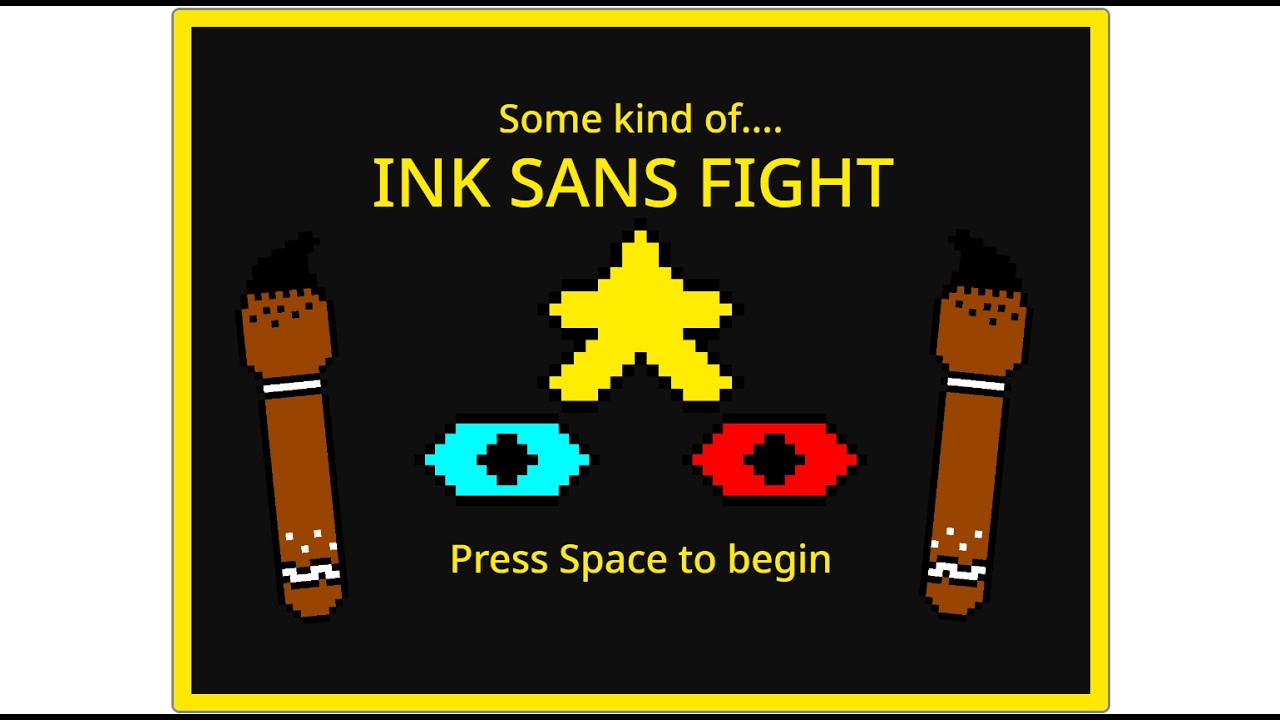 Some kind of ink sans fight I made on scratch in a few weeks