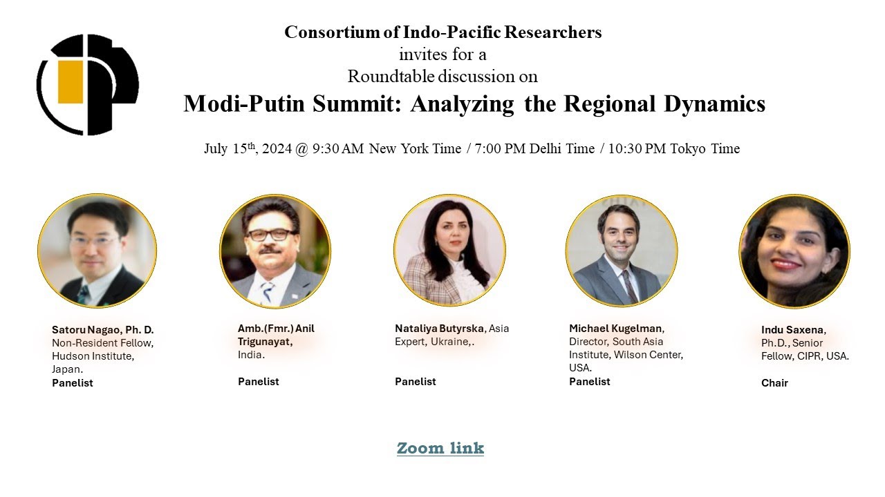 Modi-Putin Summit 2024 : Analyzing the Regional Dynamics