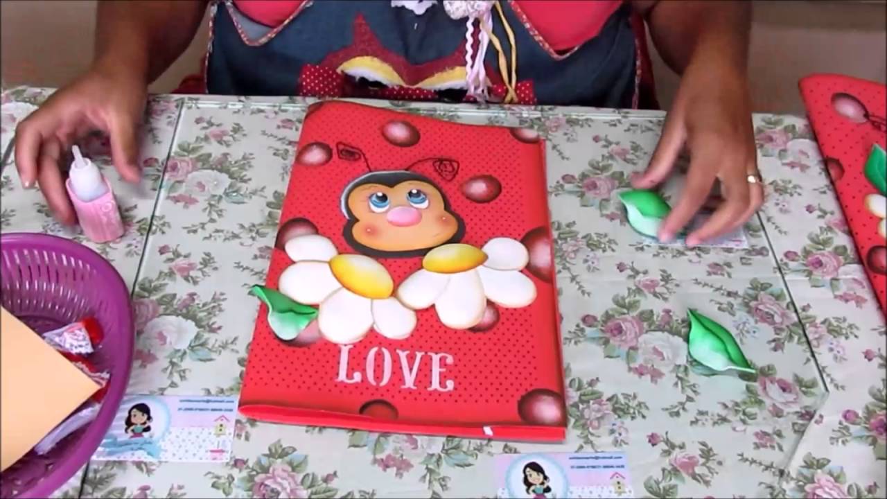 Capa de Caderno Decorado Joaninha