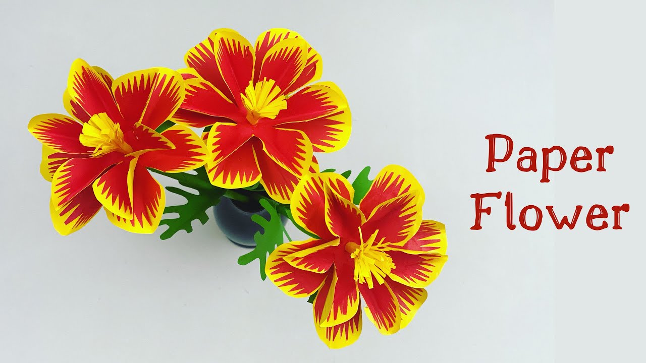 How To Make Easy And Beautiful PAPER FLOWERS / DIY PAPER FLOWER / Paper Craft / Paper Crafts Easy