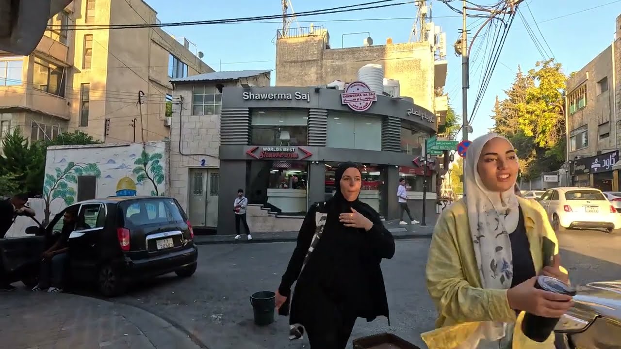 Amman’s Rainbow Street Walking Tour 4K  | Jordan 2025