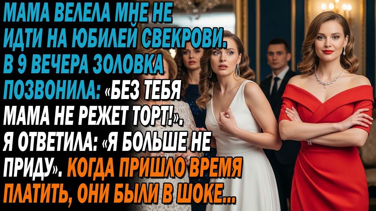 👩‍👧Мама велела не идти на юбилей свекрови в 9 вечера.📞золовка: «Без тебя мама 🎂не режет торт!»