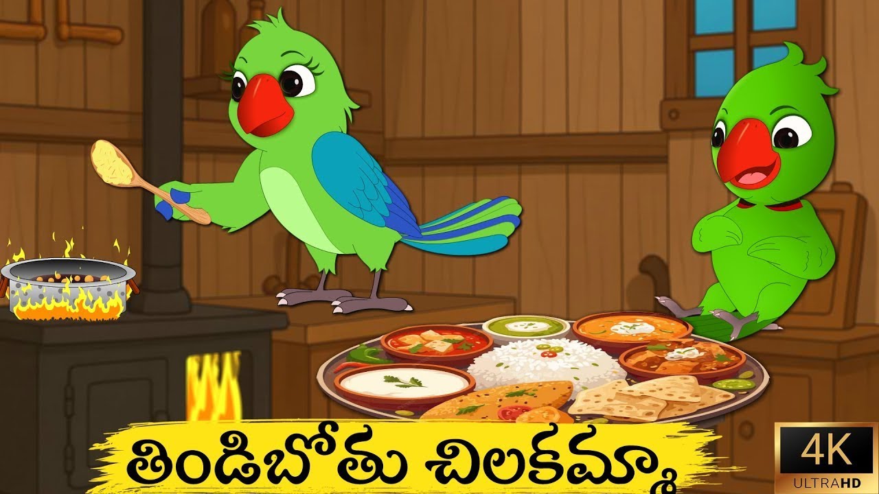 తిండిబోతు చిలకమ్మ | Telugu Stories | Telugu Fairy Tales | Telugu Kathalu | KiKi Bird Stories