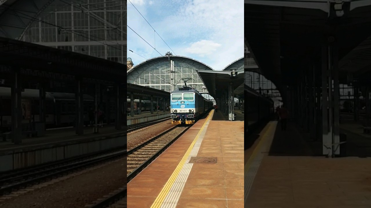 Trains in Prague Main Station #prague #trains #station #cd #skoda #siemens  #vectron #railway