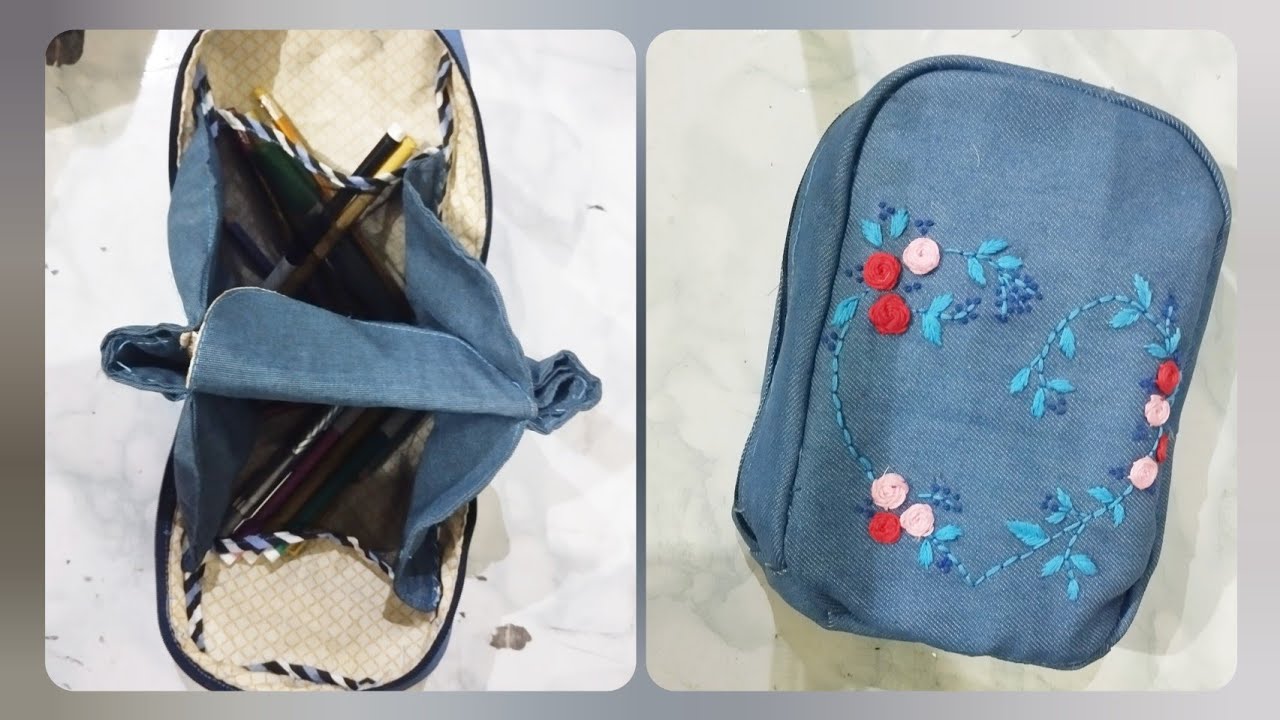 DIY! multi pocket pouch DIY step by step