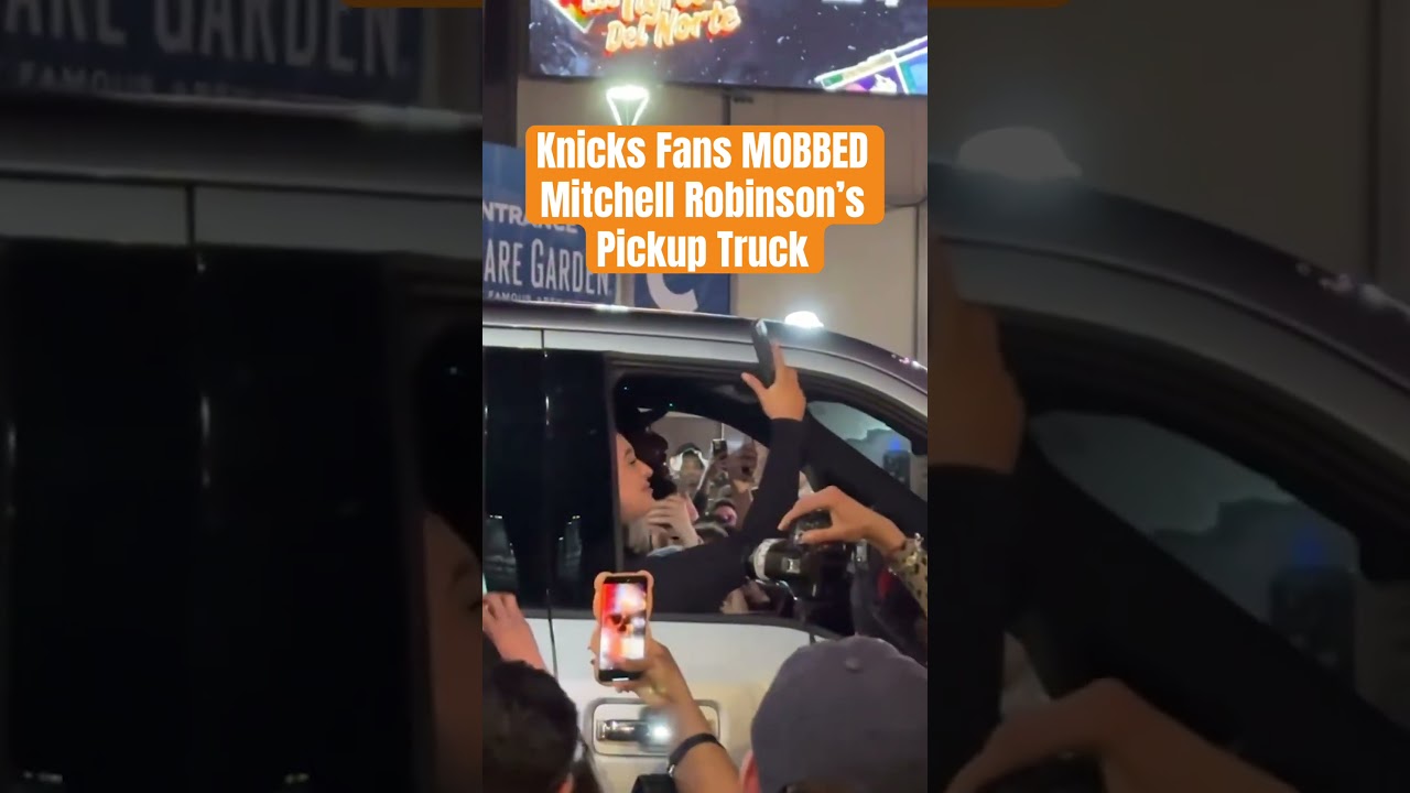 Knicks Fans MOBBED Mitchell Robinson's pickup truck after the Game 6 victory! 🙌 #shorts