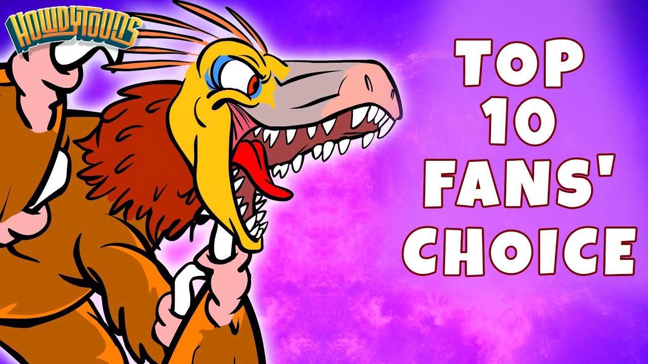Top 10 Dinosaurs - Fans' Choice! - Best Dinosaur Songs from Dinostory by Howdytoons