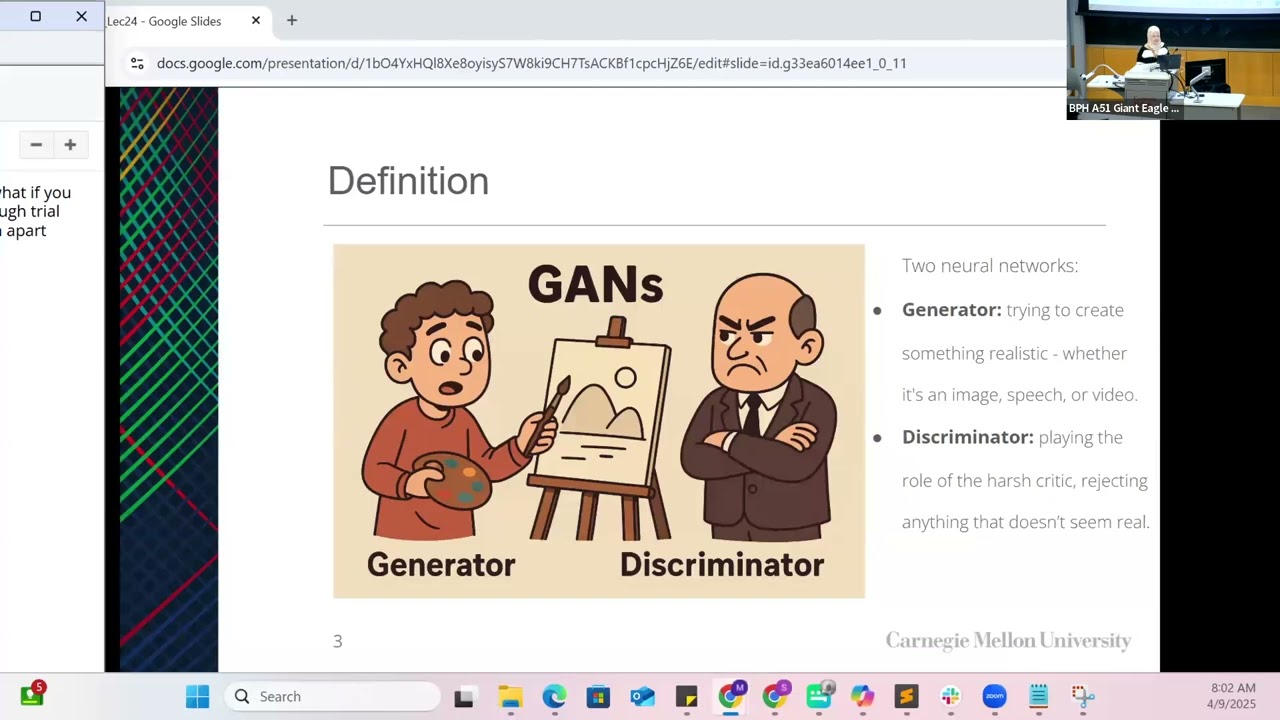 S2025 Lecture 24 - Generative Adversarial Networks