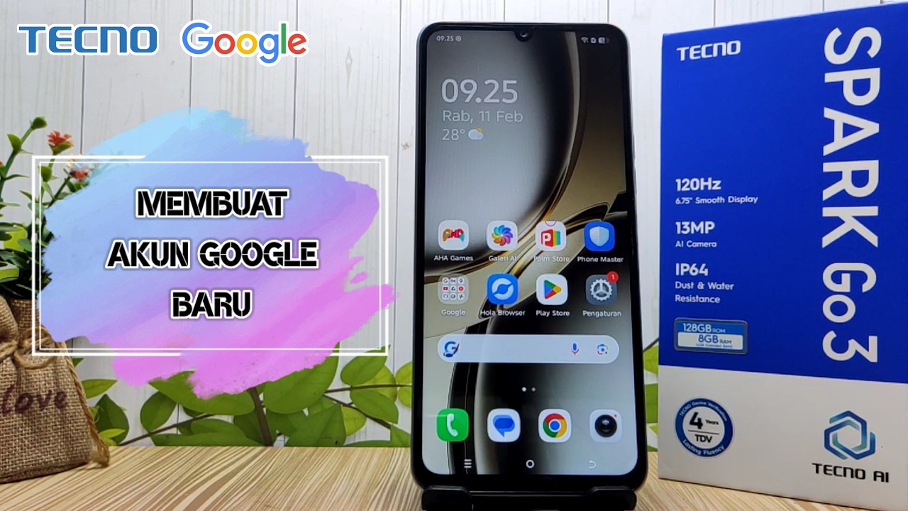 Cara Membuat Akun Google Baru Di HP Tecno Spark Go 3