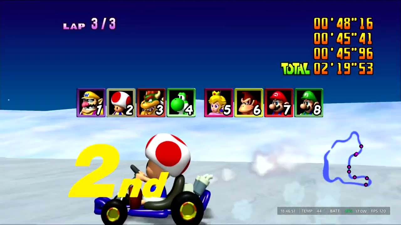 Mario Kart 64 ROG AllyX SuperHD Flower 🌹cup 100c