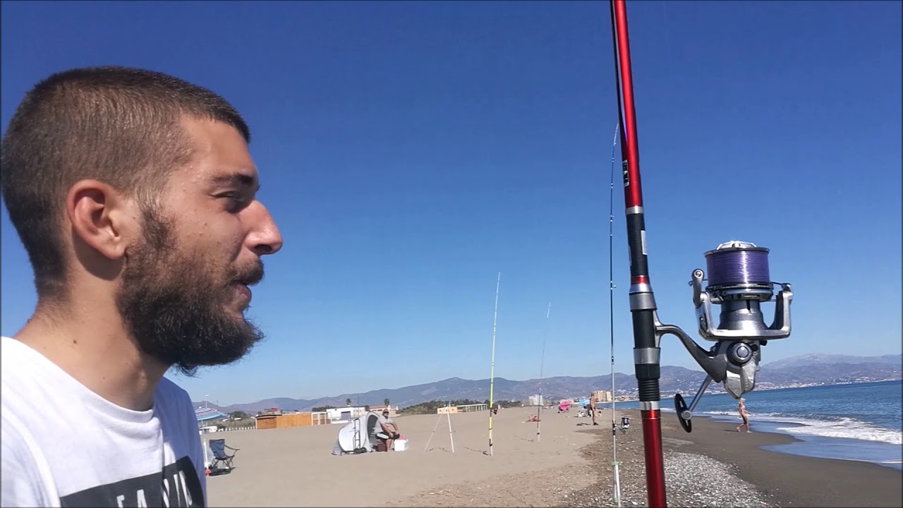 #1 Dia de pesca surfcasting en la playa de los alamos (torremolinos-Málaga)
