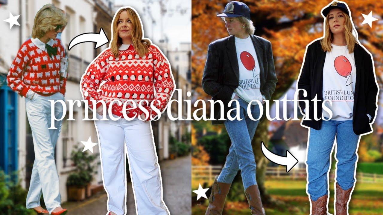recreating PRINCESS DIANA inspired fall outfits! (our 90's style icon)