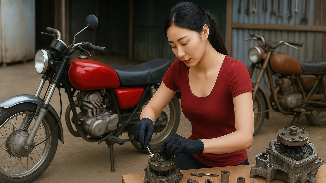 TIMELAPSE: Girl Restores HONDA WIN 100cc & LIFAN 125cc &ndash; Full Motorcycle Rebuild.