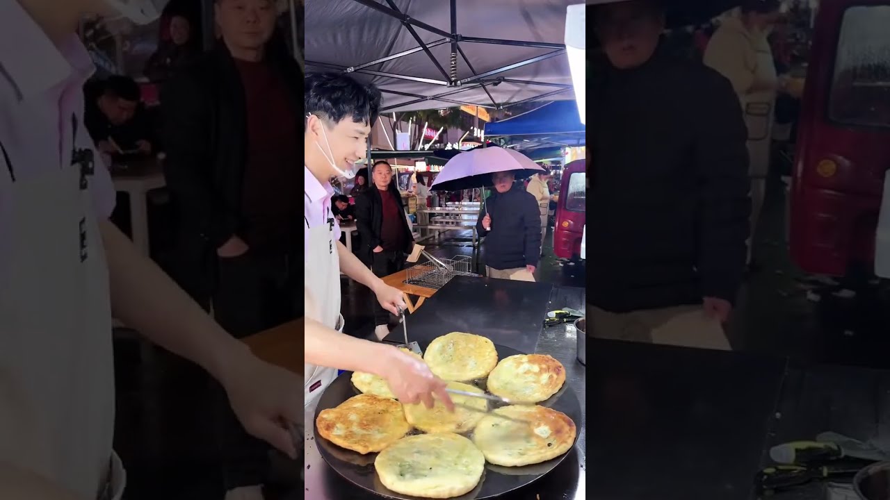 Set up a stall and sell 1,000 scallion pancakes every day!