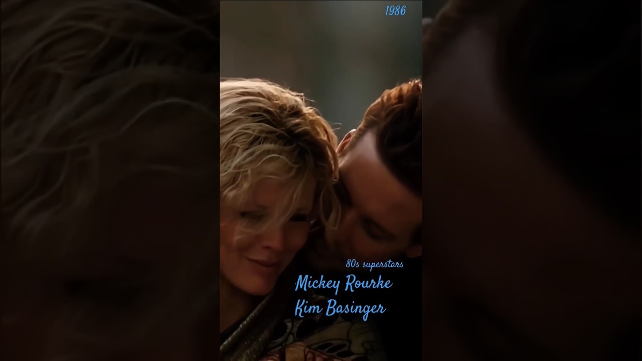 Mickey Rourke Kim Basinger 80s superstars #moviestar #mickeyrourke  #kimbasinger #80s #90s