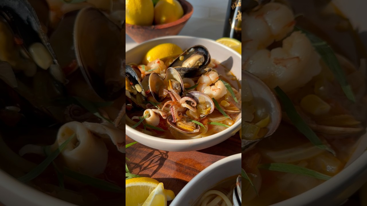 Cioppino (Fisherman&rsquo;s Stew) with Linguine #seafoodstew #seafood