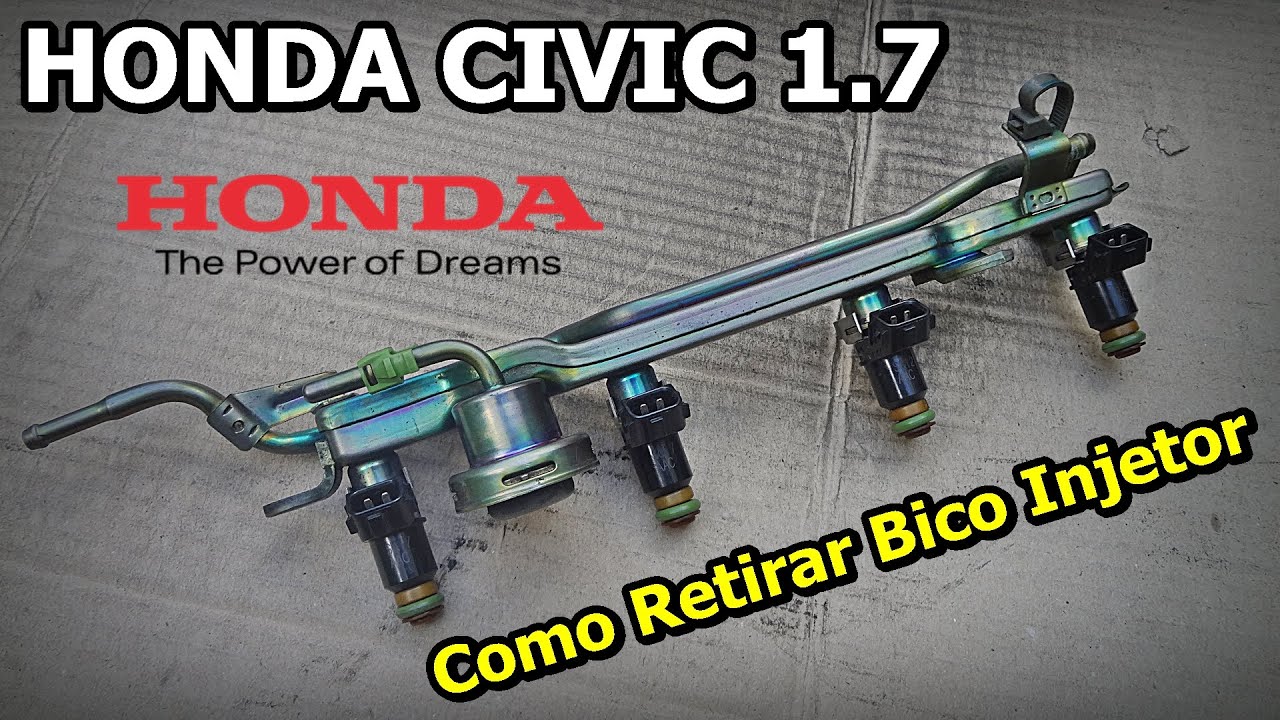 COMO RETIRAR BICO INJETOR CIVIC 1.7 - Bico Injetor Honda Civic -DESMONTAGEM BICO INJETOR HONDA CIVIC