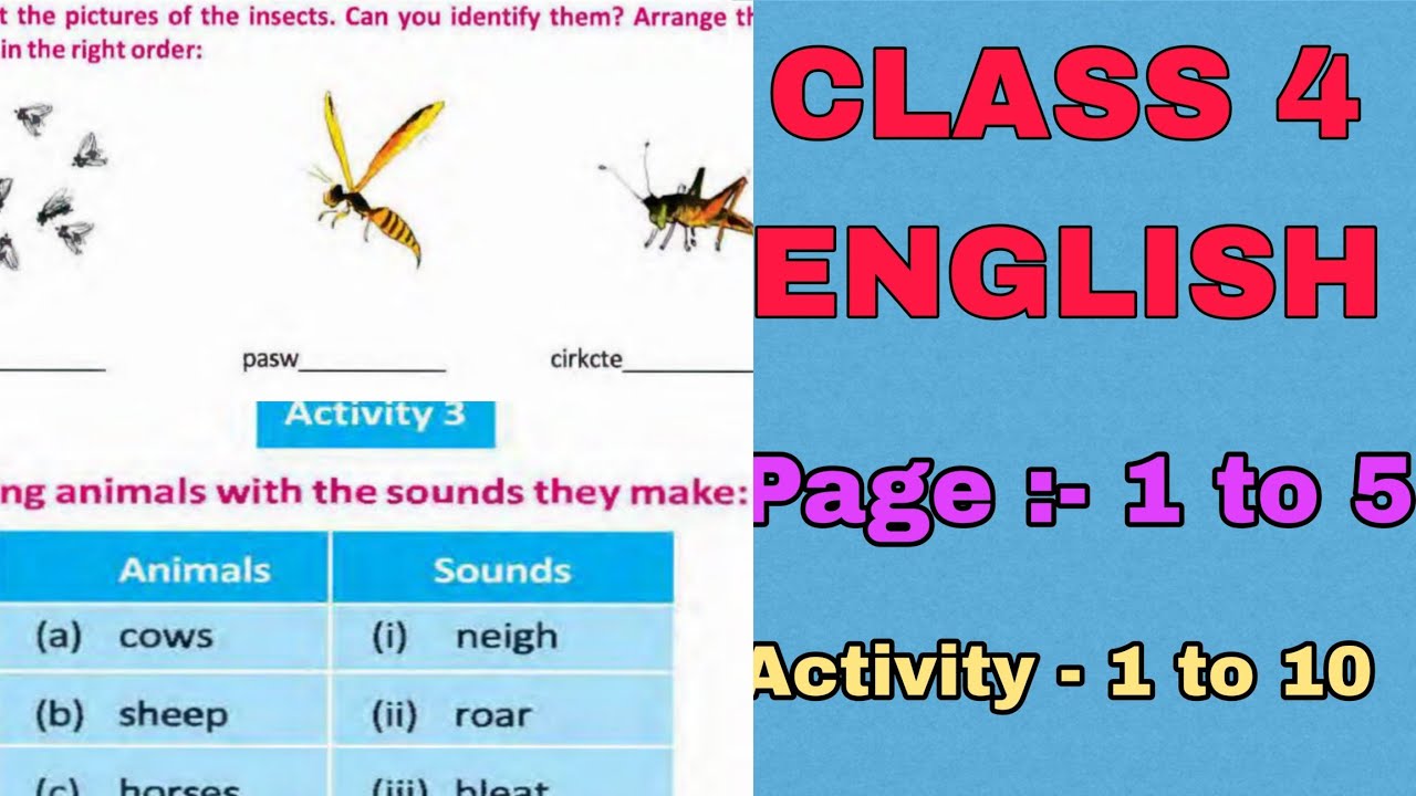 Class 4 English Revision Lesson | Activity 1 to 10 | Page 1 to 5 | Butterfly | ক্লাস ৪ ইংরেজি সমাধান