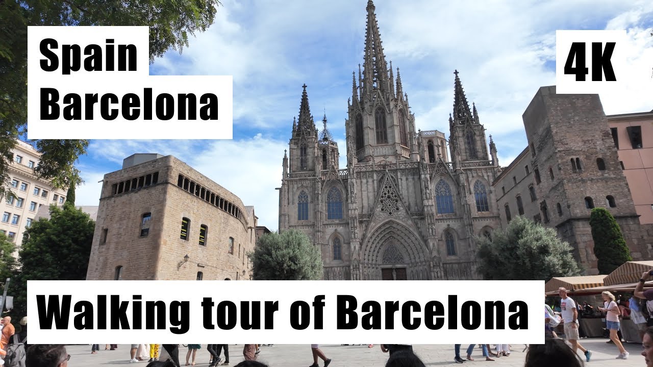 Spain, Barcelona, A walk around the city, visiting the main attractions | part 2 | [4k]