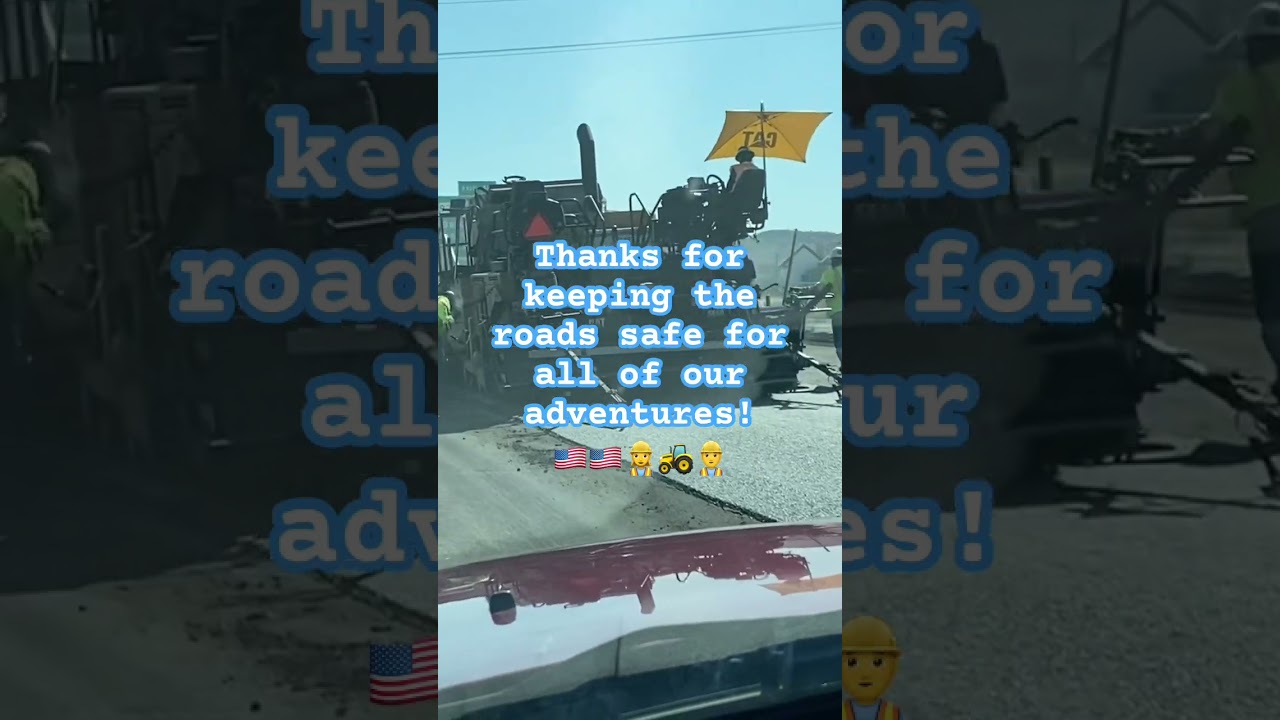 Highway Construction workers in Arizona finally fixing roads. #arizona #pothole #safety #taxmoney