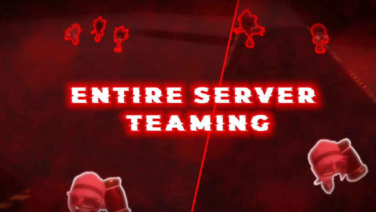 The WHOLE SERVER was TEAMING Against ME || Sonic.exe:TD