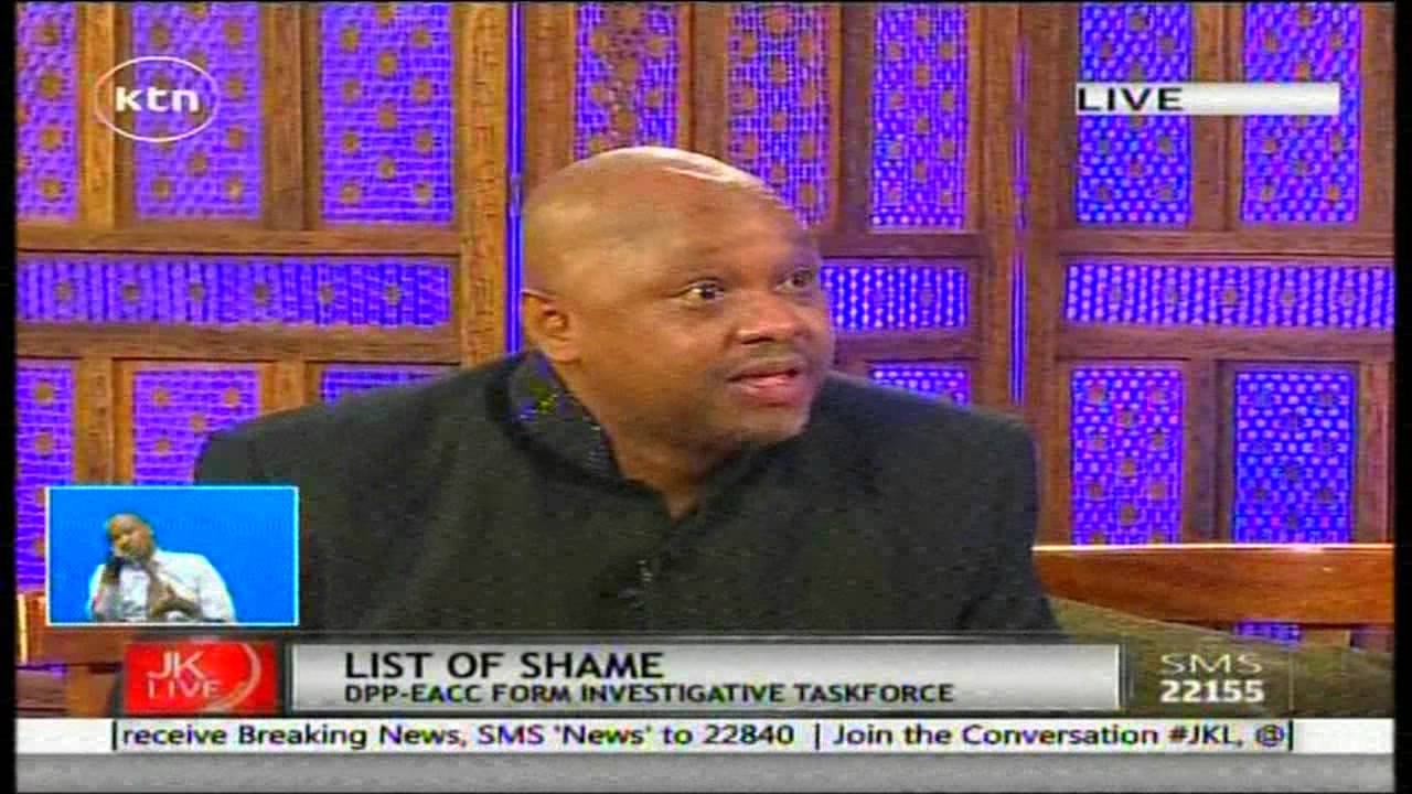 Jeff Koinange live with Tonny Gachoka: List of shame part 1