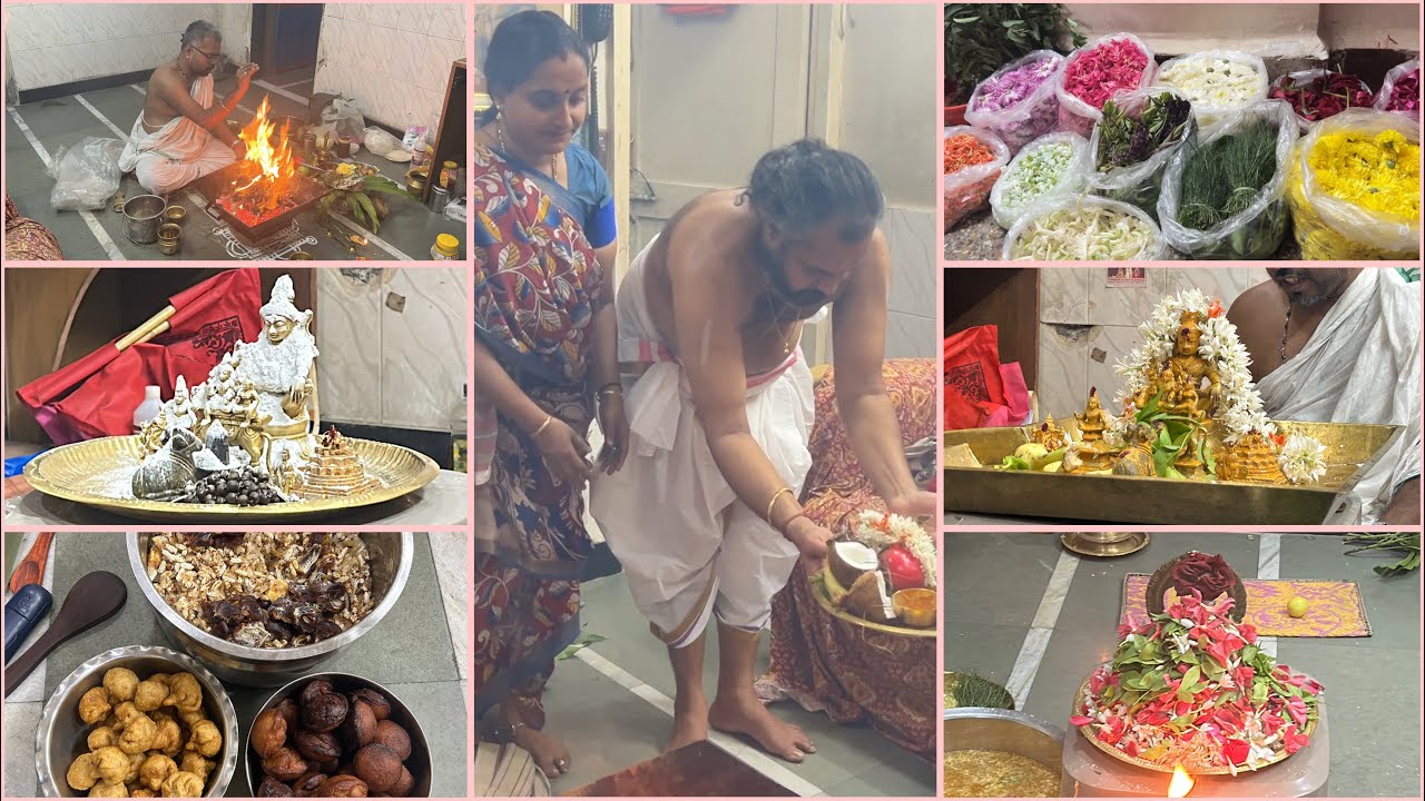 ஐயப்பன் பூஜை vlog | A day in my life | Ganapathi homam & Rudrabhishekam vlog | Padi poojai vlog 