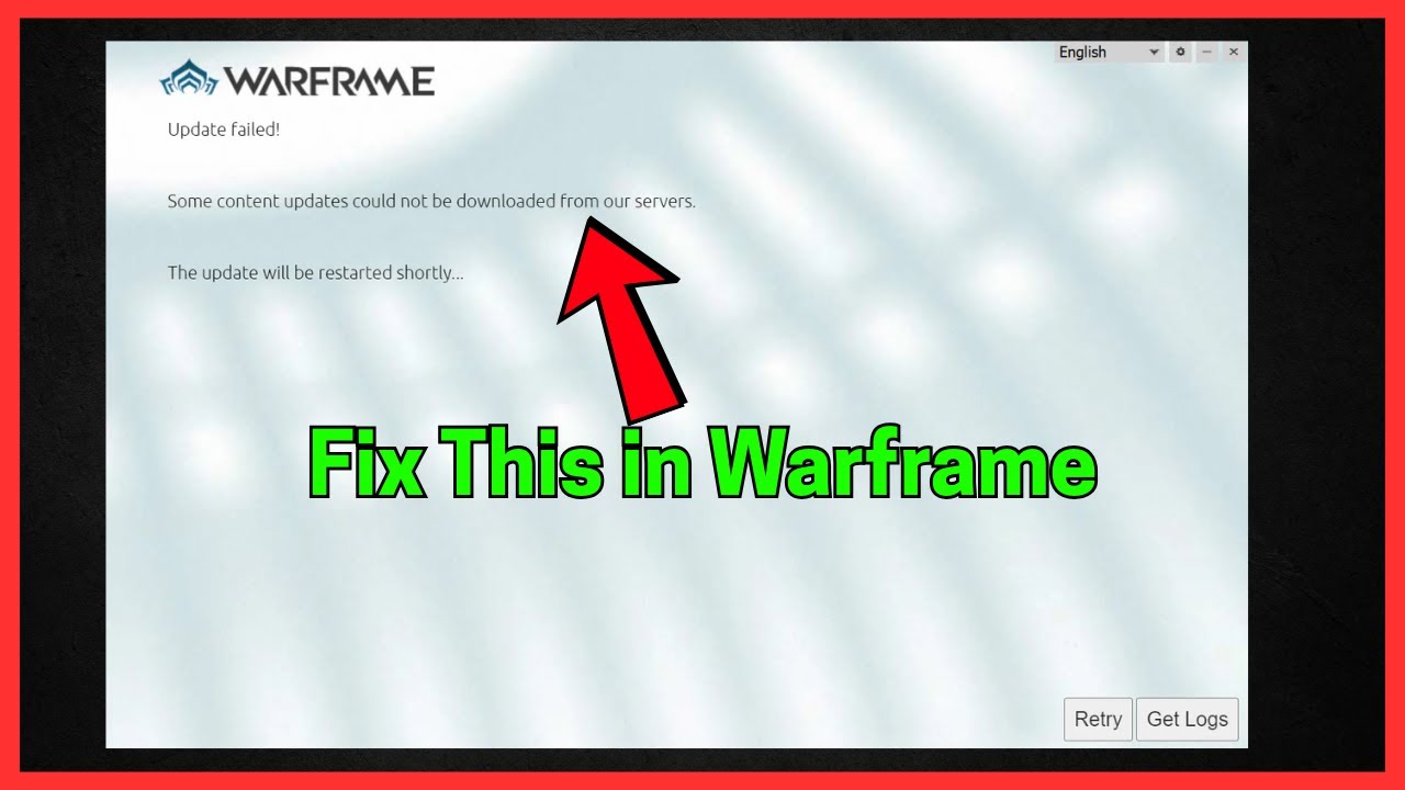 Исправление ошибки обновления Warframe (некоторые обновления контента не удалось загрузить с наши...