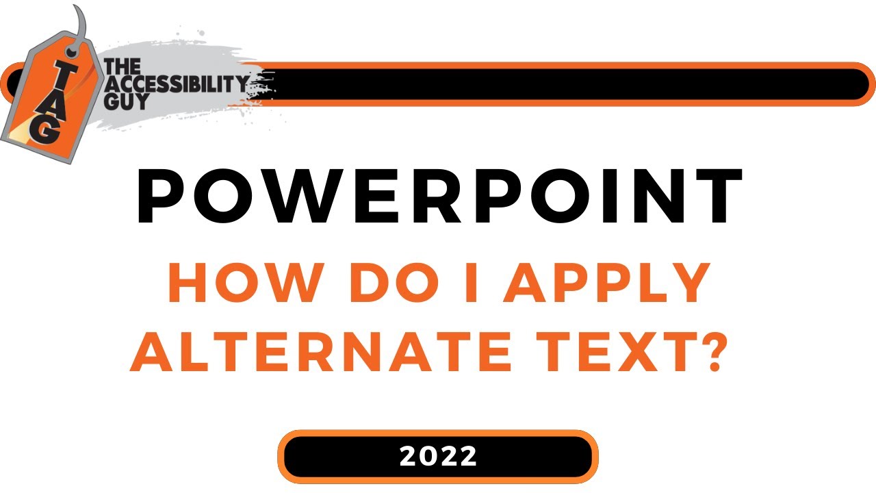Adding Alternate Text to Powerpoint for Accessibility