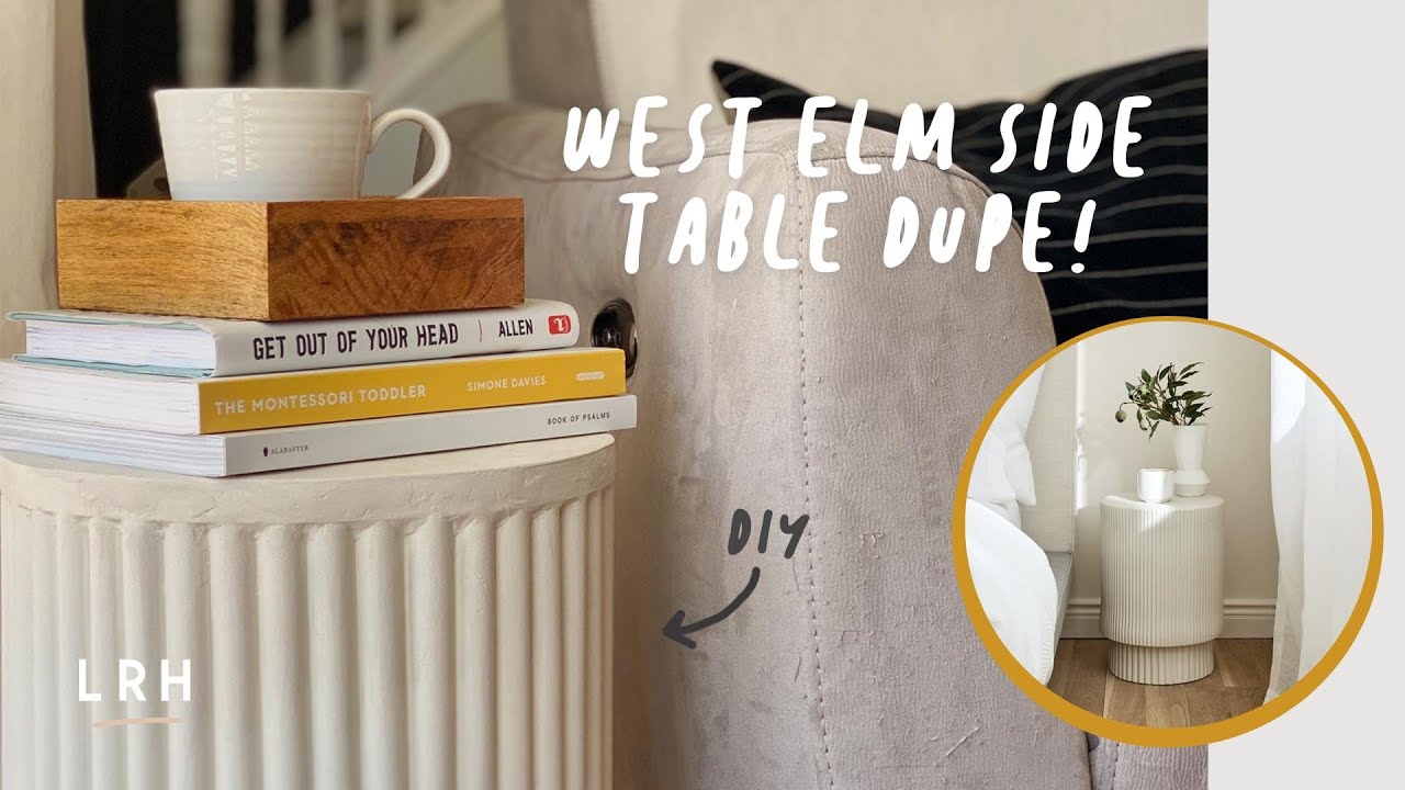 Fluted Side Table DIY | West Elm-Inspired Furniture Dupe on a Budget | Little Reesor House