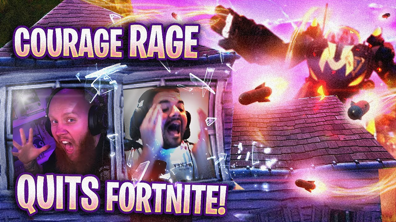 COURAGE RAGE QUITS FORTNITE! - FT. COURAGEJD (Fortnite Battle Royale)
