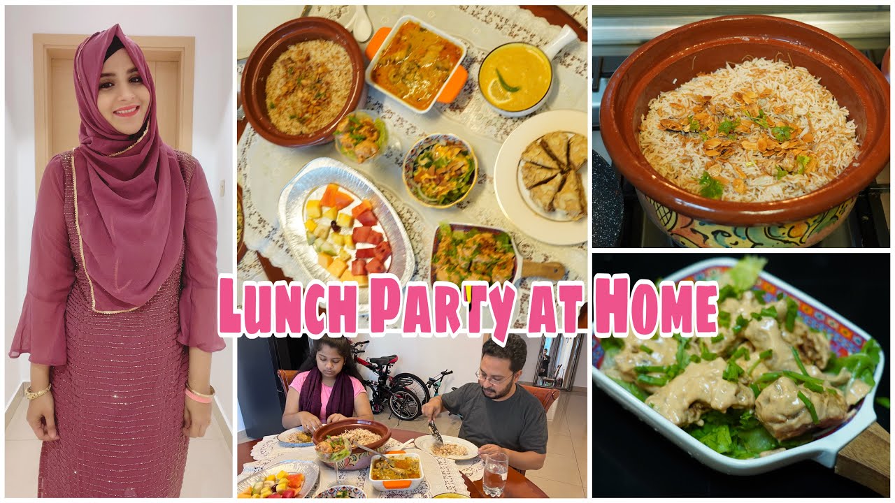 Birthday Lunch Party at Home|Lebanese Rice &Reshmi Chicken| What I cooked for my Husband’s Birthday