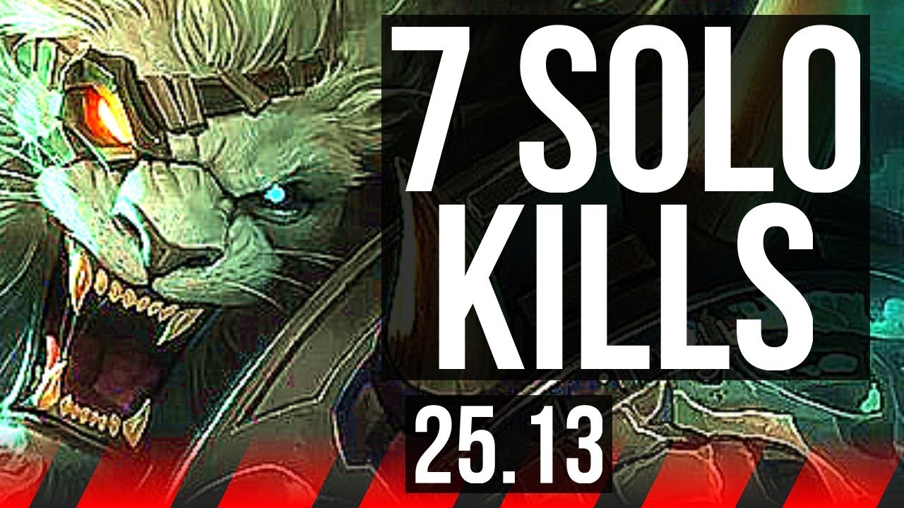RENGAR vs JAYCE (TOP) | Comeback, 7 solo kills | KR Master | 25.13