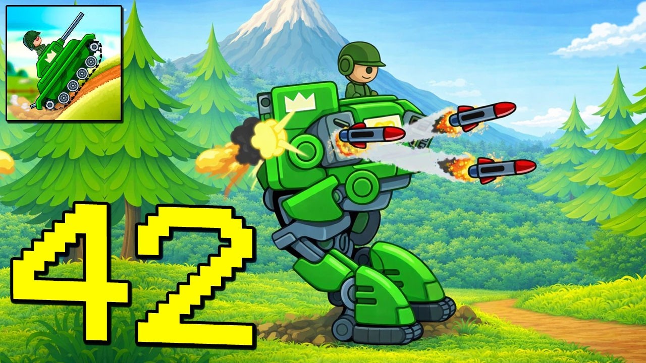 Hills of Steel - Gameplay Walkthrough Part 42 - Shooting, Update Tank, Solo vs Team, (Android,iOS)