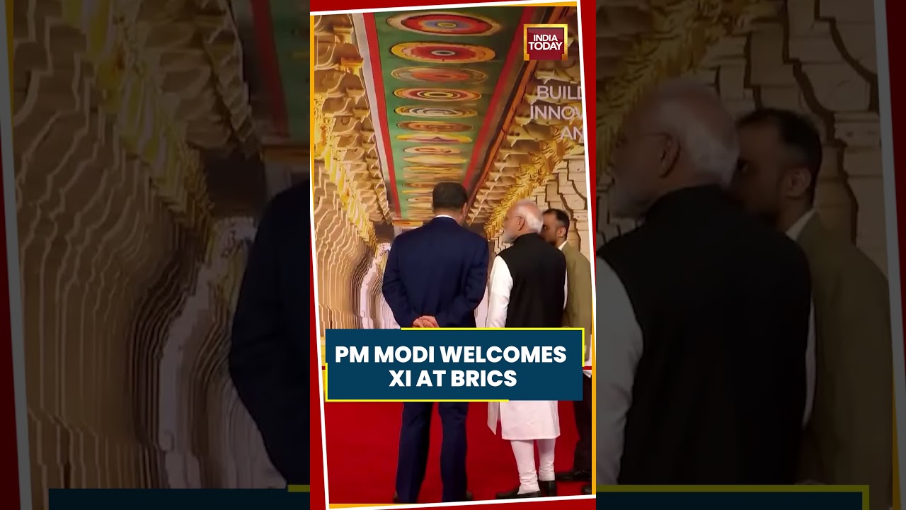 PM Modi Welcomes Xi Jinping At Bharat Mandapam Ahead Of BRICS Summit 2026 #brics