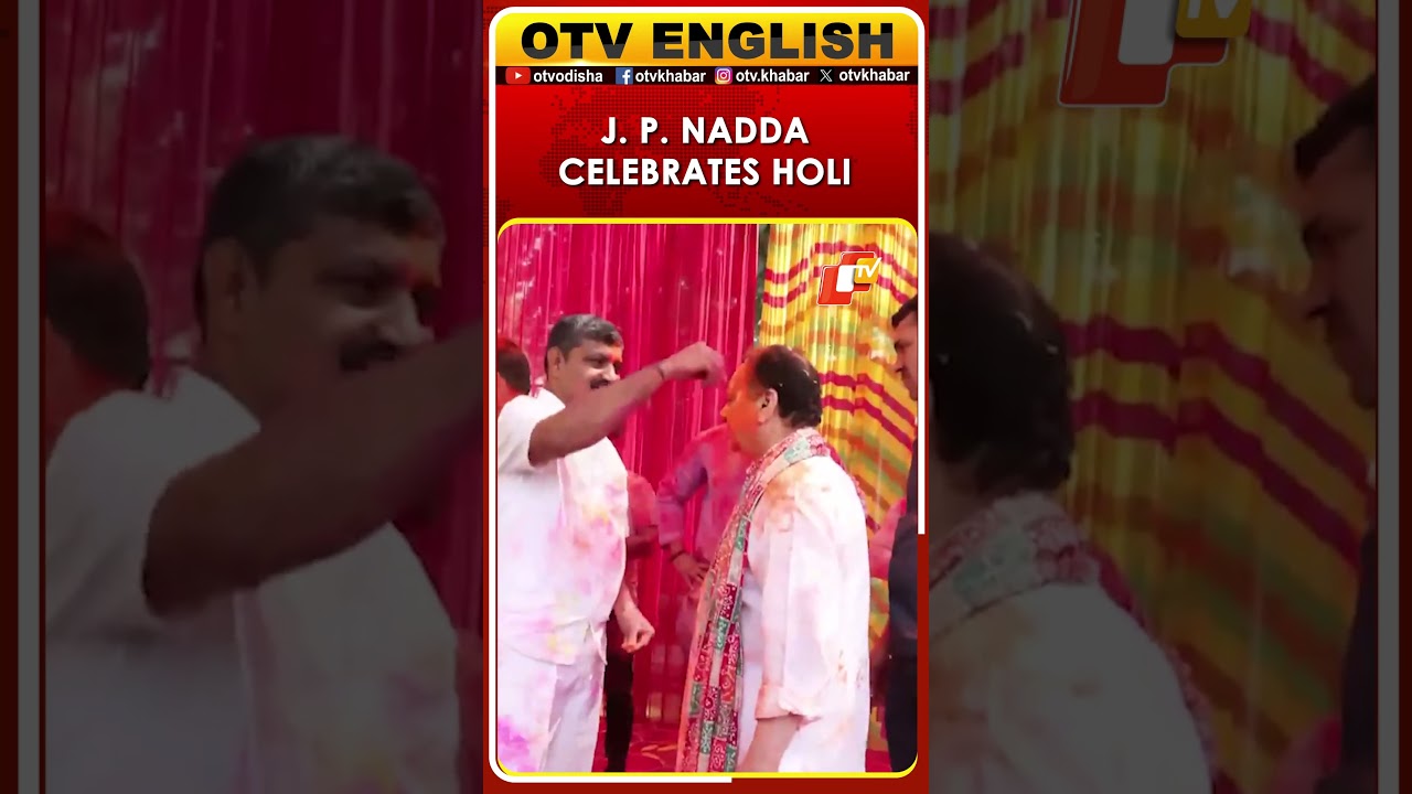 Health Minister J. P. Nadda Celebrates Holi With BJP Supporters At His Residence