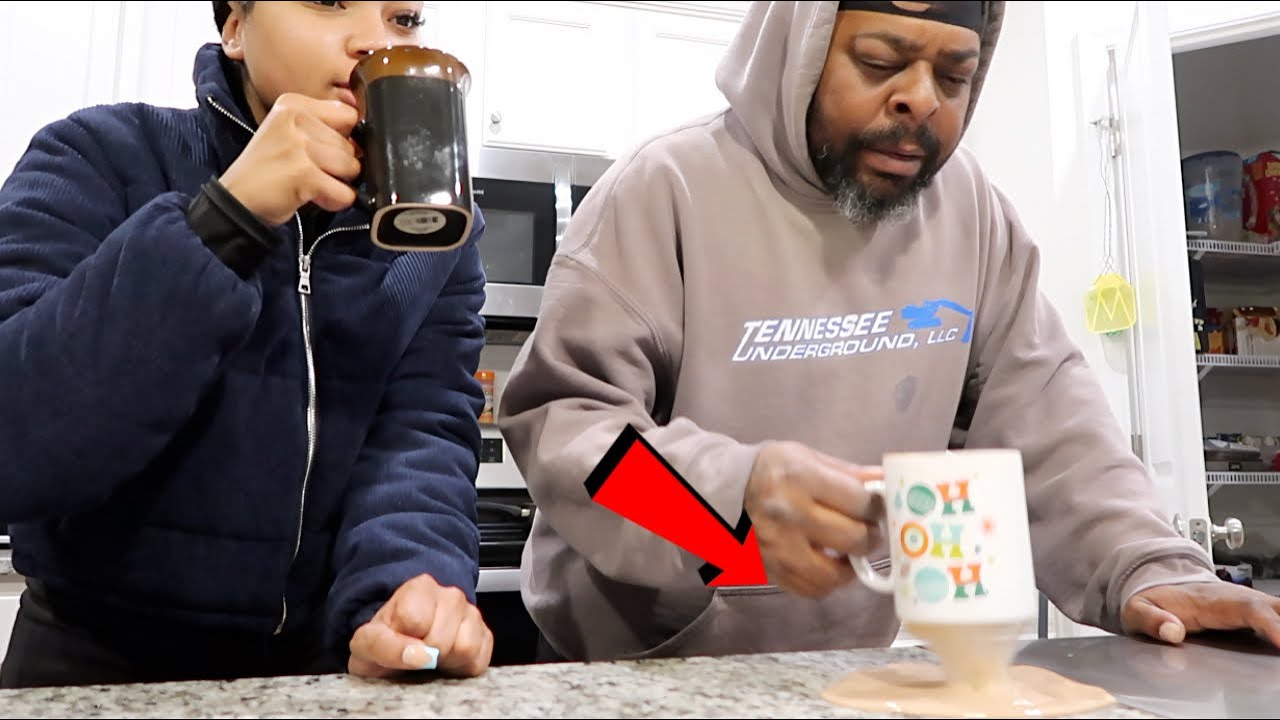 UPSIDE DOWN CUP PRANK ON MY UNCLE !! 😂😂😂