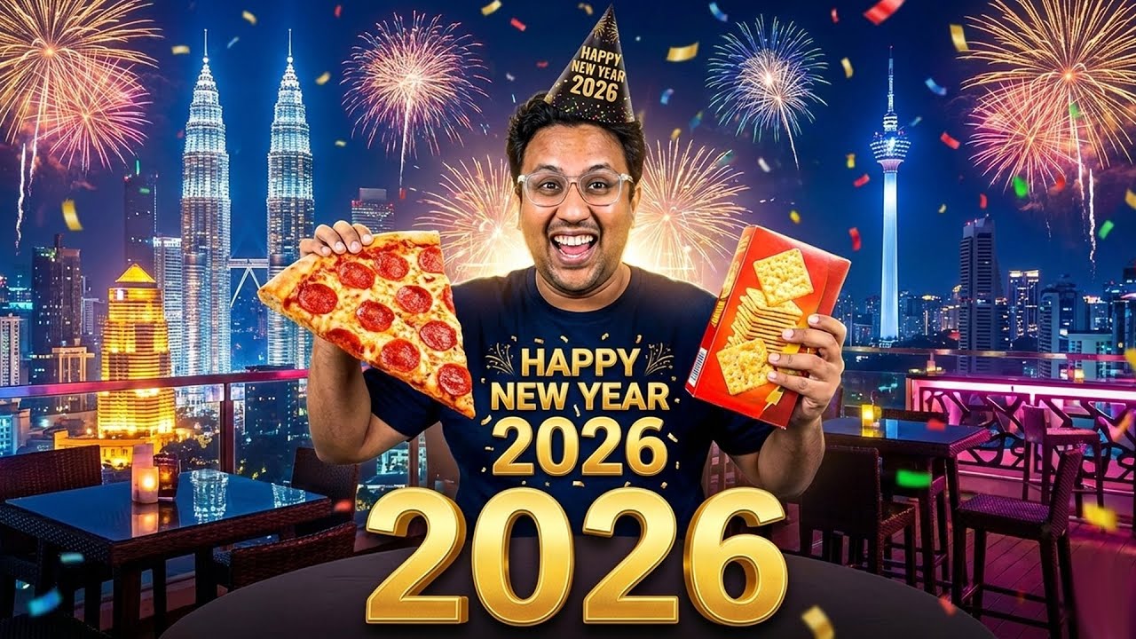 Ramstk Family Celebrating New Year 2026 with Pizza 🎉🍕