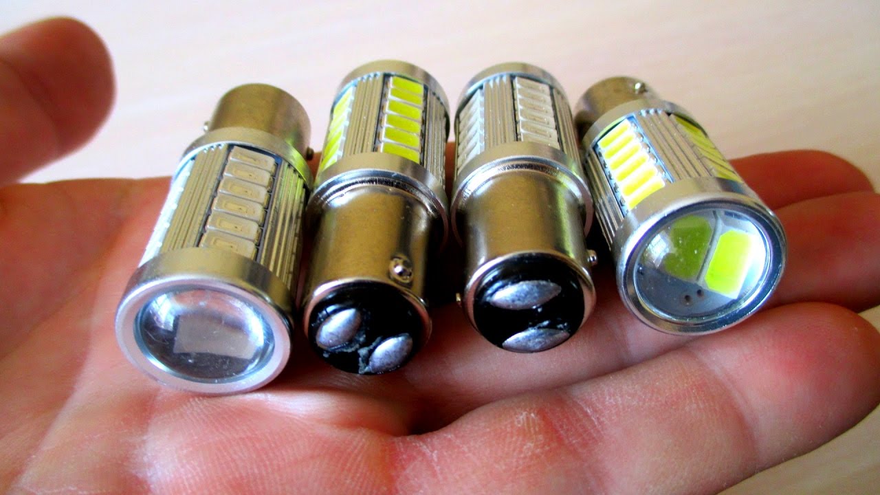 АВТОМОБИЛЬНЫЕ LED ЛАМПЫ ДВУХКОНТАКТНЫЕ КРАСНОГО И БЕЛОГО СВЕЧЕНИЯ.