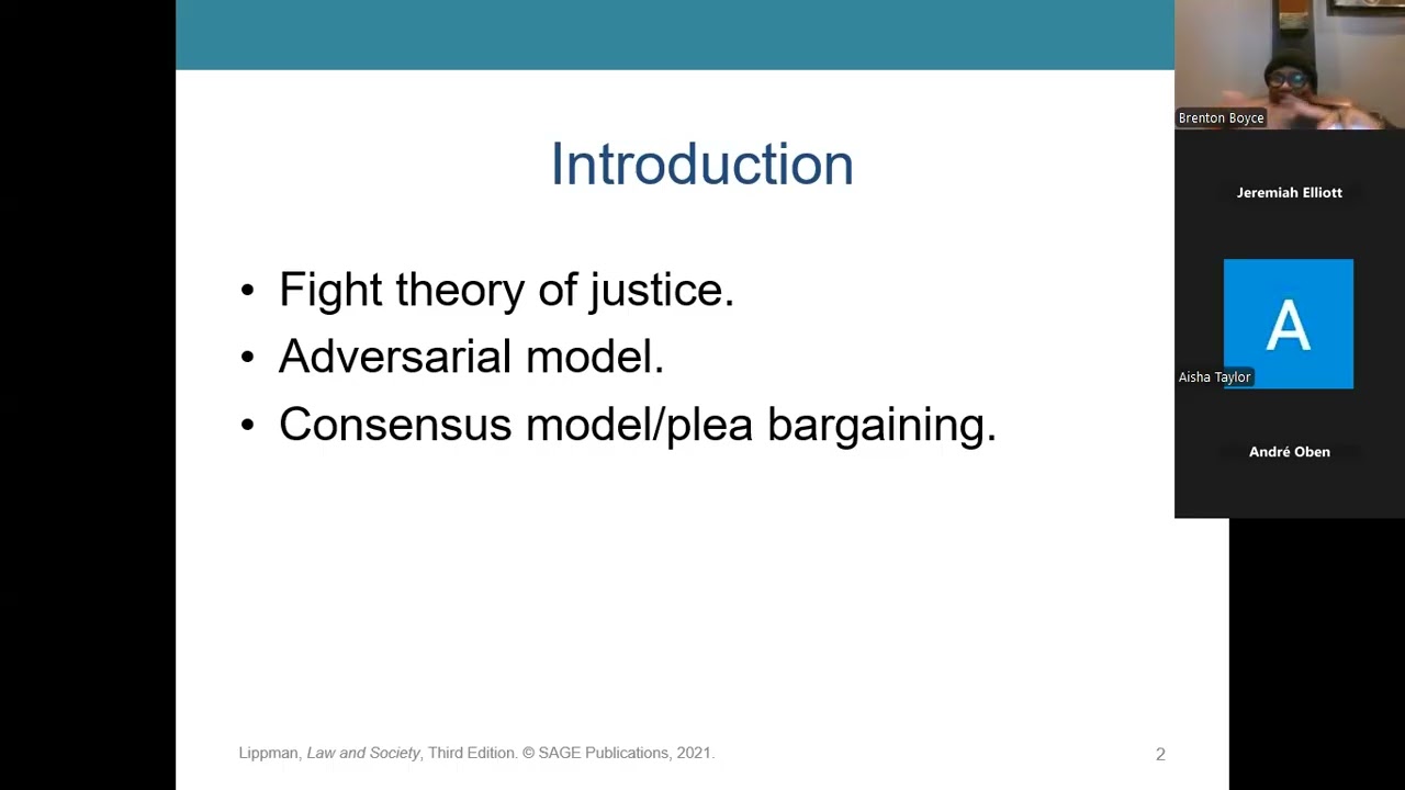 LIBS330-01- Law Humanities and Social Change- Chapter 7- Criminal Courts (02/16/2026)