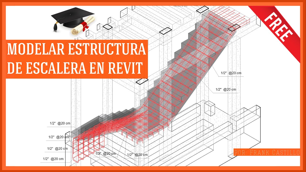 Descubre cómo MODELAR LA ESTRUCTURA DE UNA ESCALERA DE CONCRETO en Revit 2020