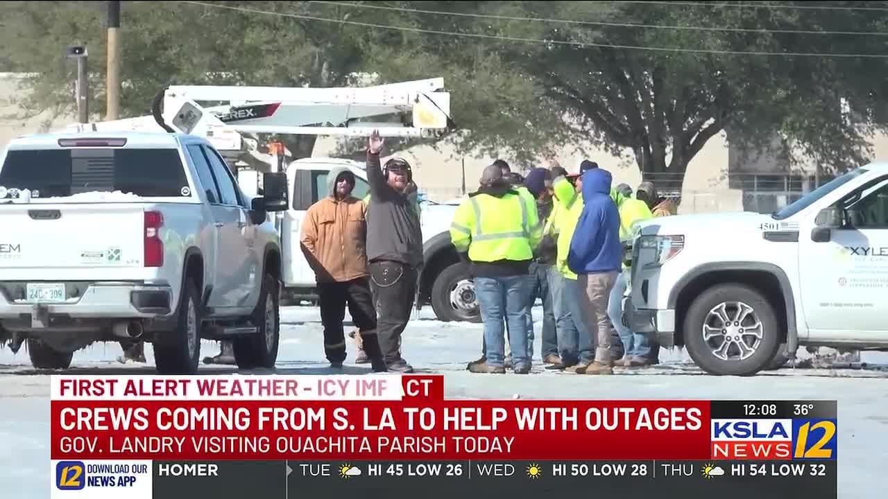 Gov. Landry says south La. power crews are coming to help north part of state